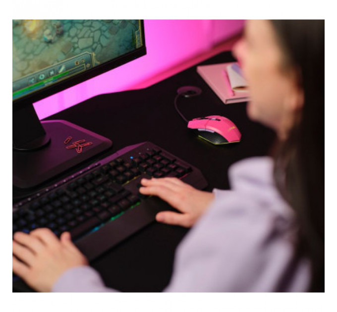 Мишка Trust GXT 109 Felox RGB Pink (25068)