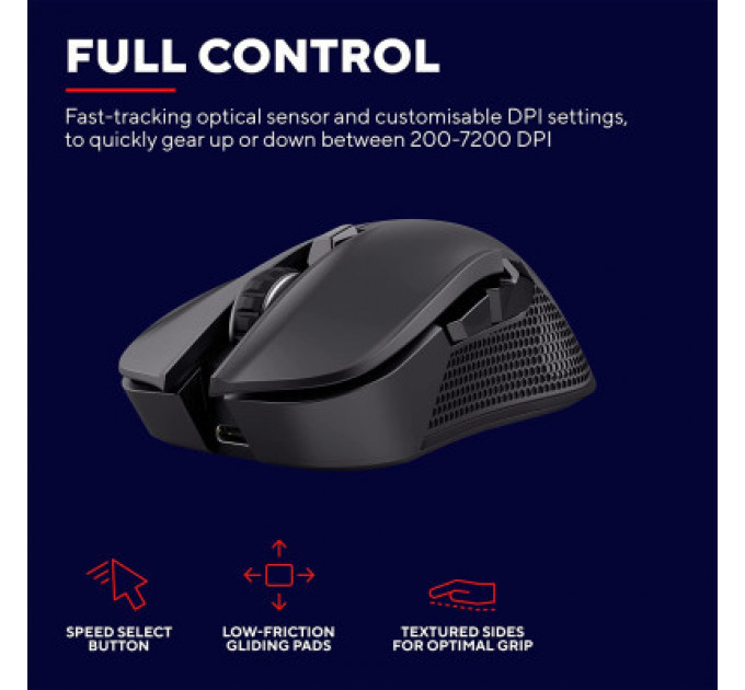 Мишка Trust GXT923 YBAR Wireless Black (24888)