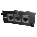 Molex Модуль Molex 3xModule DG STP adapter plate, Unloaded, Black