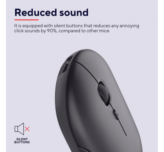 Мишка Trust Puck Wireless/Bluetooth Silent Black (24059)