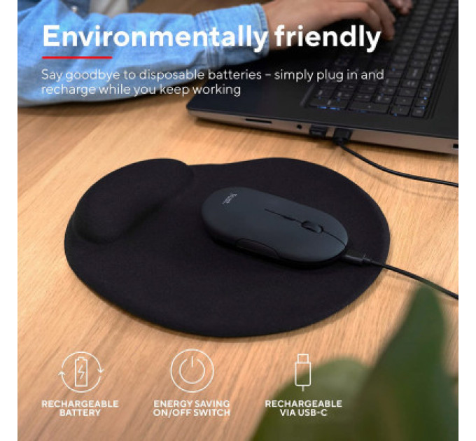 Мишка Trust Puck Wireless/Bluetooth Silent Black (24059)