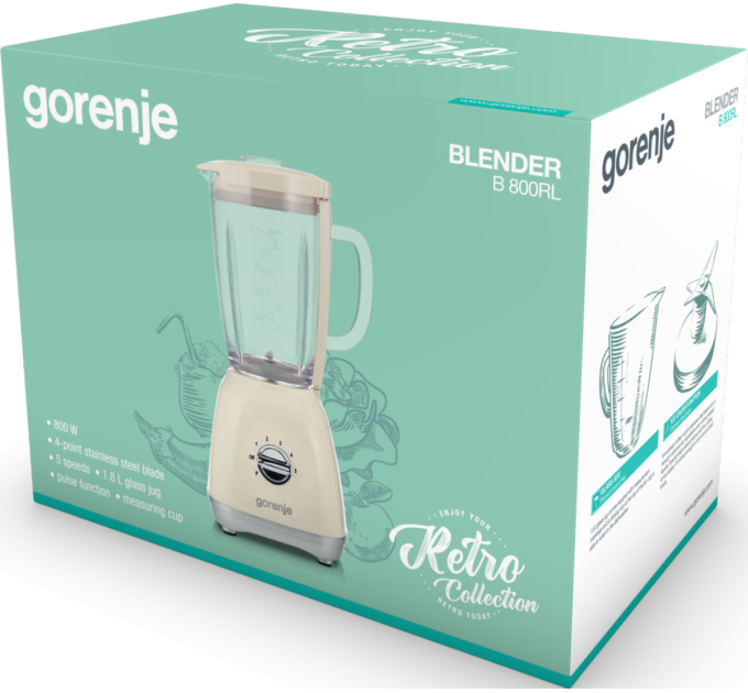 Gorenje Стаціонарний блендер Gorenje B 800 RL (LW-9613G1)