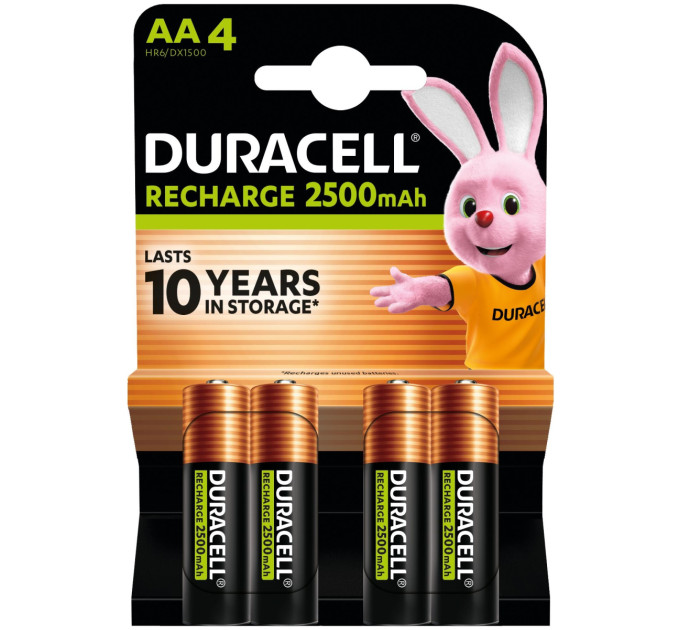 Duracell Акумулятори Duracell Rechargeable AA 2500 mAh, 4 шт.