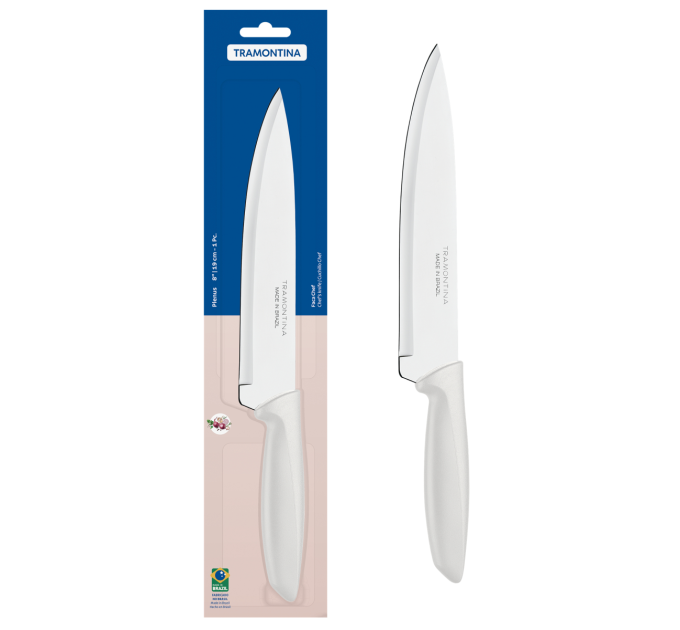 Tramontina Ніж Chef Tramontina Plenus light grey, 203 мм
