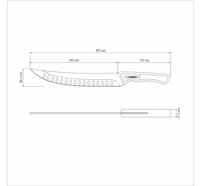 Tramontina Ніж для м'яса Tramontina Churrasco Black, 253 мм