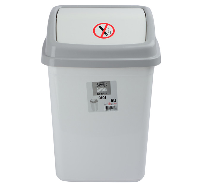 Violet House Контейнер для сміття Violet House 0101 White, 5 л