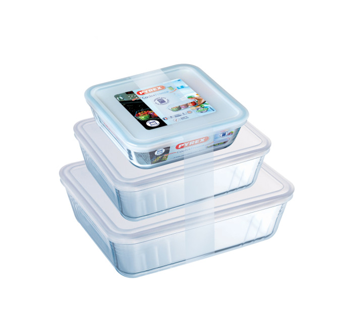 Pyrex Форма з кришкою Pyrex Cook&Freez, 15х15 см