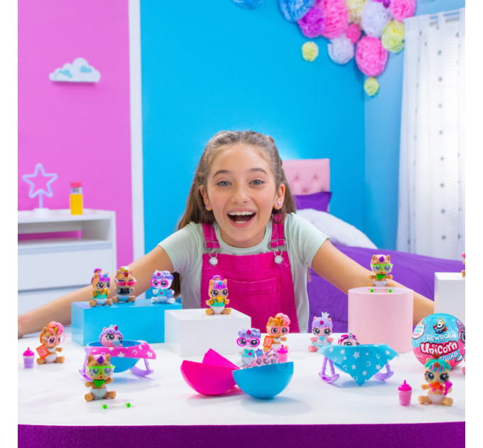 ZURU MINI BRANDS Ігровий набір Zuru Mini Brands Baby Unicorn фігурки-сюрприз у шарі 5 шт. в асортименті