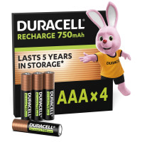 Акумулятори Duracell Rechargeable AAА 750 mAh, 4 шт.