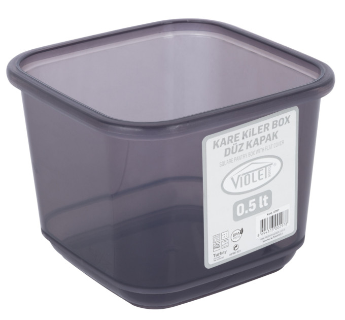 Violet House Контейнер для сипучих Violet House 0297 Transparent Black 0.5 л
