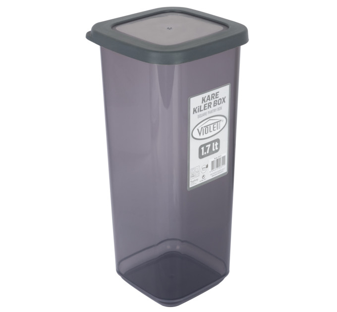 Violet House Контейнер для сипучих Violet House 0311 Transparent Black  1.7 л
