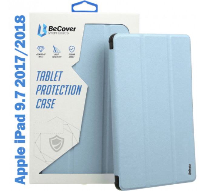 Чохол до планшета BeCover Tri Fold Soft TPU Silicone Apple iPad 9.7 2017/2018 A1822/A1823/A1893/A1954 Light Blue (708512)