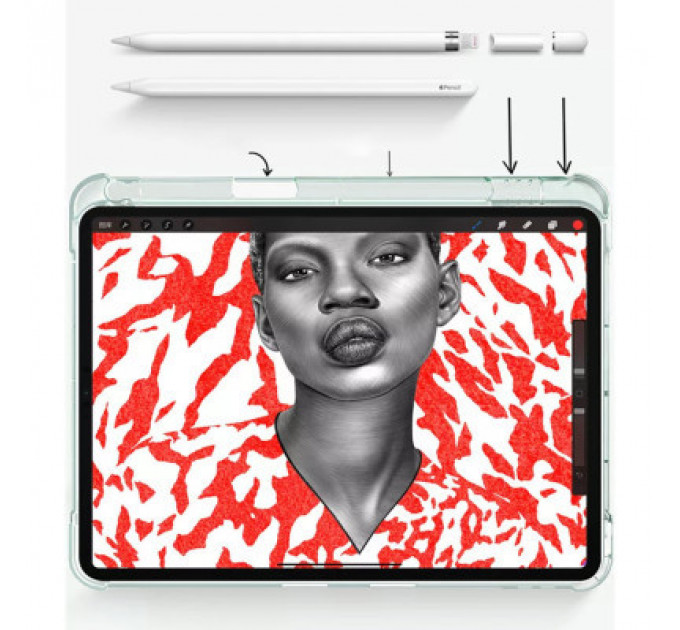 Чохол до планшета BeCover TPU Edge mount Apple Pencil Apple iPad 10.9" 2022 Green (708483)