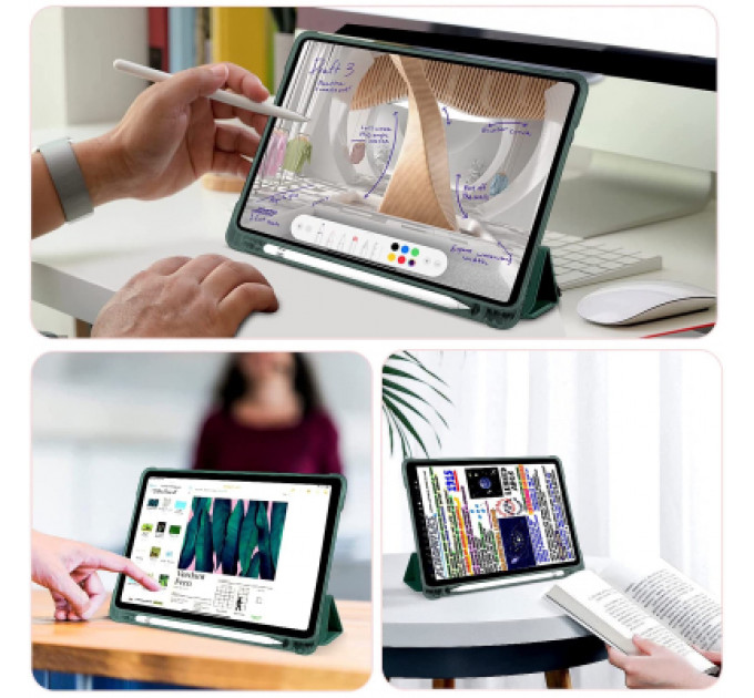 Чохол до планшета BeCover Soft Edge TPU mount Apple Pencil Apple iPad 10.9" 2022 Dark Green (708489)