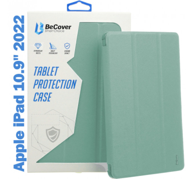 Чохол до планшета BeCover Tri Fold Soft TPU mount Apple Pencil Apple iPad 10.9" 2022 Dark Green (708460)