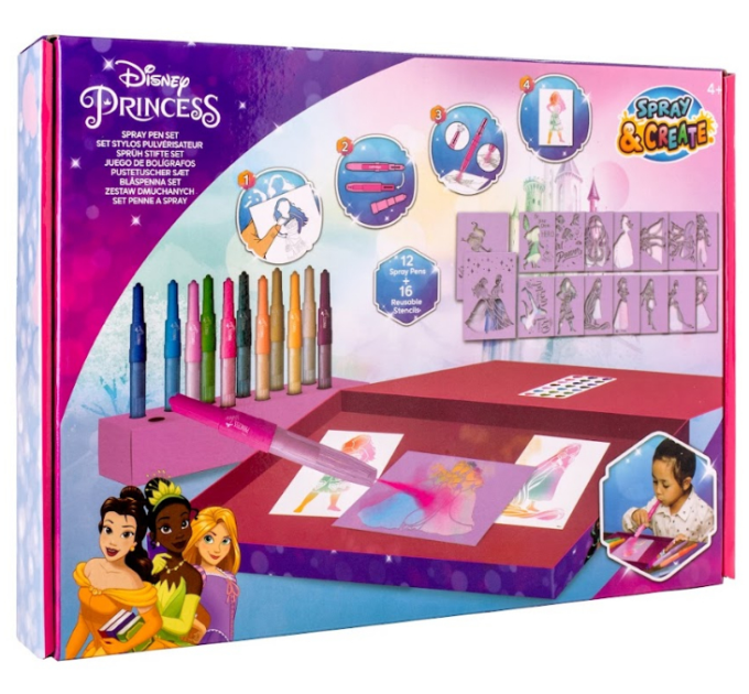 Disney Набір Disney Princess Спрей-ручки з трафаретами Делюкс (DP22368)