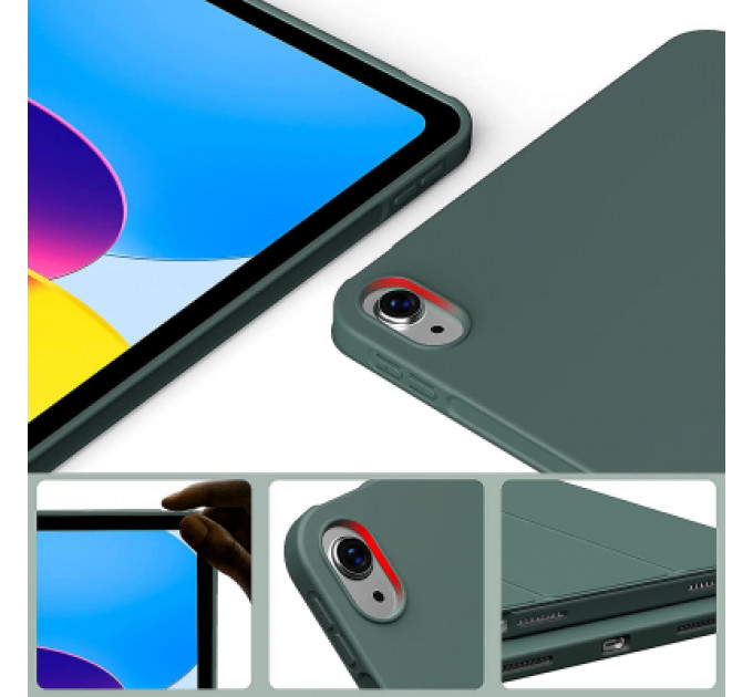 Чохол до планшета BeCover Tri Fold Soft TPU mount Apple Pencil Apple iPad 10.9" 2022 Dark Green (708460)