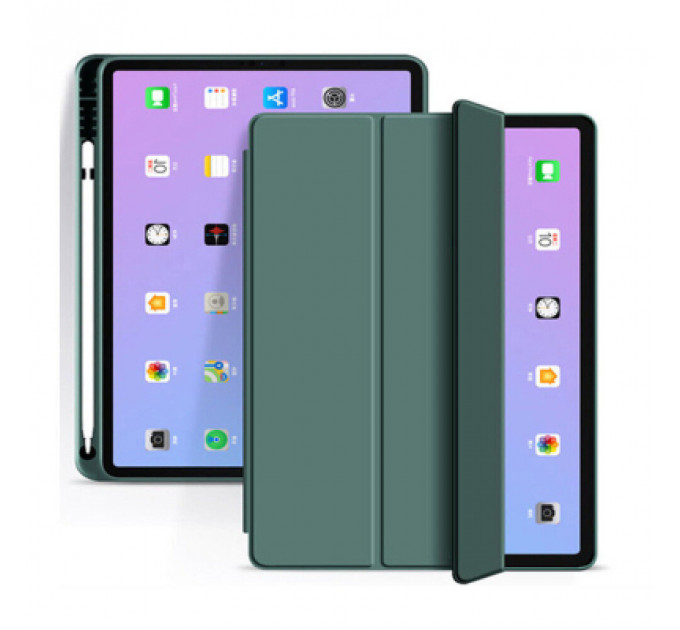 Чохол до планшета BeCover Tri Fold Soft TPU mount Apple Pencil Apple iPad 10.9" 2022 Dark Green (708460)