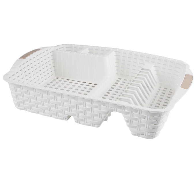 Violet House Сушка для посуду Violet House 0757 Ротанг WHITE 48х37.5х9 см