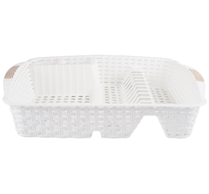 Violet House Сушка для посуду Violet House 0757 Ротанг WHITE 48х37.5х9 см