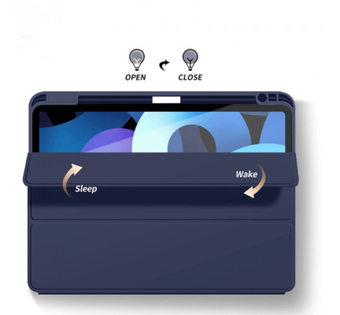 Чохол до планшета BeCover Tri Fold Soft TPU mount Apple Pencil Apple iPad Air 5 (2022) 10.9" Deep Blue (708454)