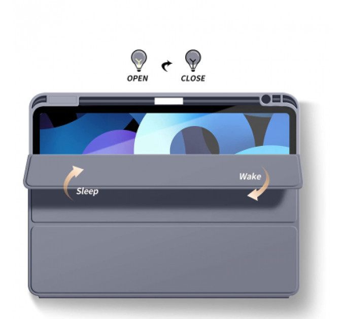 Чохол до планшета BeCover Tri Fold Soft TPU mount Apple Pencil Apple iPad Air 5 (2022) 10.9" Purple (708455)