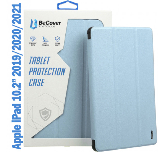 Чохол до планшета BeCover Tri Fold Soft TPU Silicone Apple iPad 10.2 2019/2020/2021 Light Blue (708515)