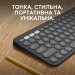 Logitech Клавіатура Logitech K380s Pebble Keys 2 Tonal Graphite
