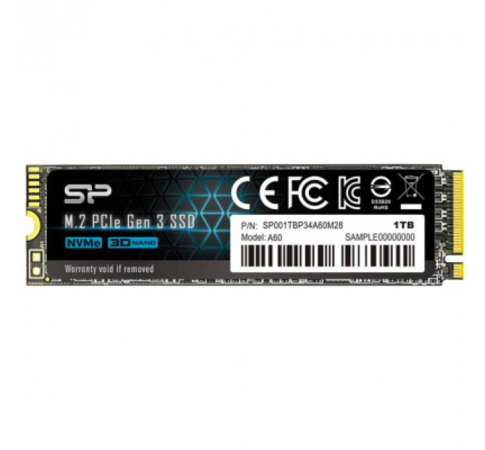 Накопичувач SSD M.2 2280 1TB Silicon Power (SP001TBP34A60M28)