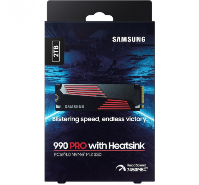 Накопичувач SSD M.2 2280 2TB 990 PRO with Heatsink Samsung (MZ-V9P2T0CW)