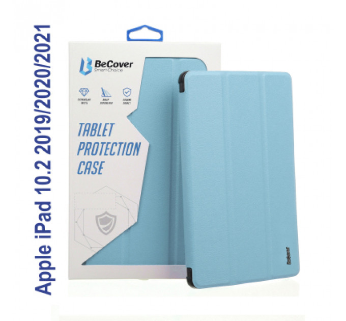 Чохол до планшета BeCover Tri Fold Soft TPU mount Apple Pencil Apple iPad 10.2 2019/2020/2021 Light Blue (706747)
