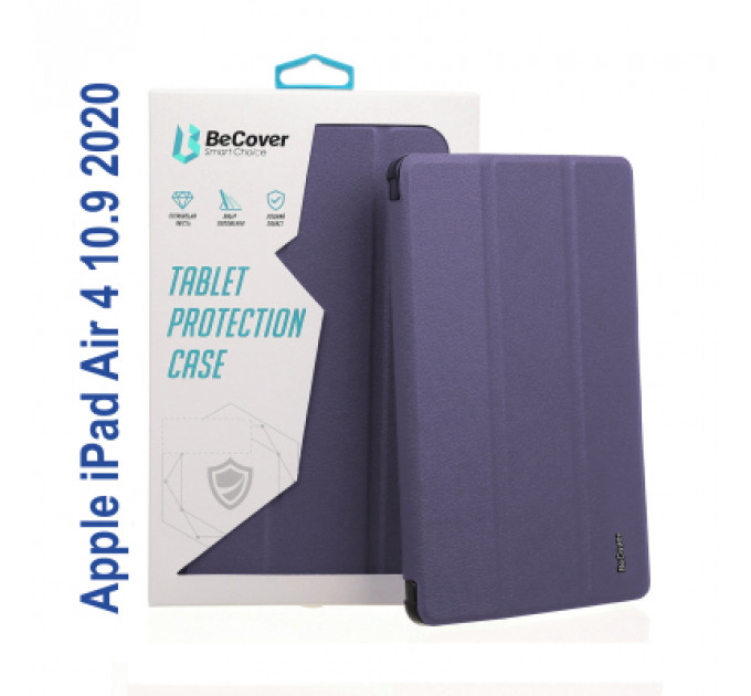 Чохол до планшета BeCover Tri Fold Soft TPU Silicone Apple iPad Air 4 10.9 2020/2021 Purple (706873)