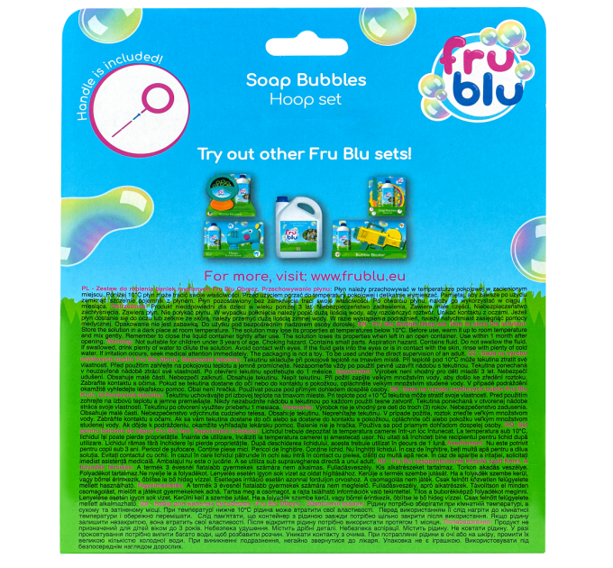 Fru Blu Мильні бульбашки FRU BLU Обруч з розчином 0.4 л.
