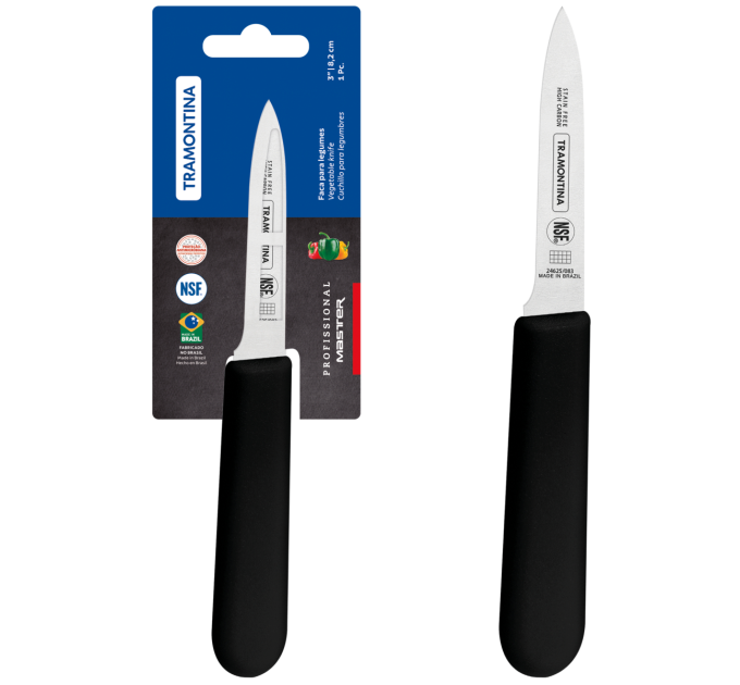 Tramontina Ніж для овочів Tramontina Profissional Master black, 76 мм