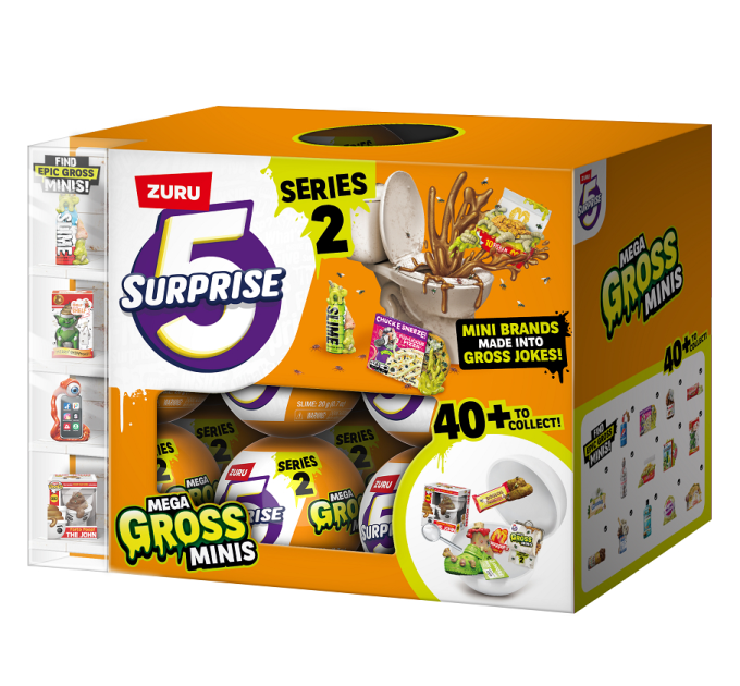 ZURU MINI BRANDS Ігровий набір Zuru Mega Gross Minis Фігурки-сюрприз в шарі зі слаймом в асортименті (77567GQ2)