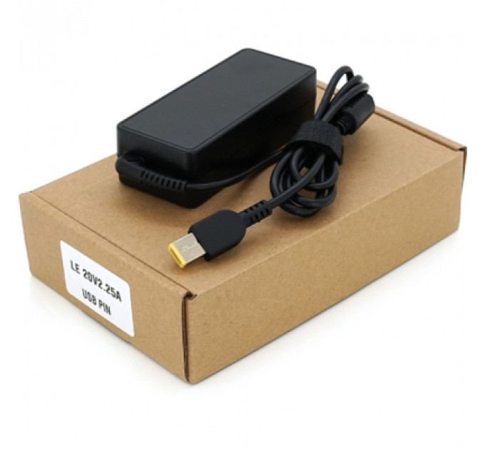 Блок живлення до ноутбуку Merlion LENOVO 45W 20V 2.25A, прямокутний (pin inside) (24064 / LLN45/20-FOR YOGA)