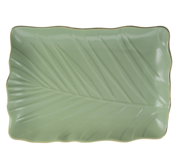 Limited Edition Блюдо Limited Edition Leaf Green Gold