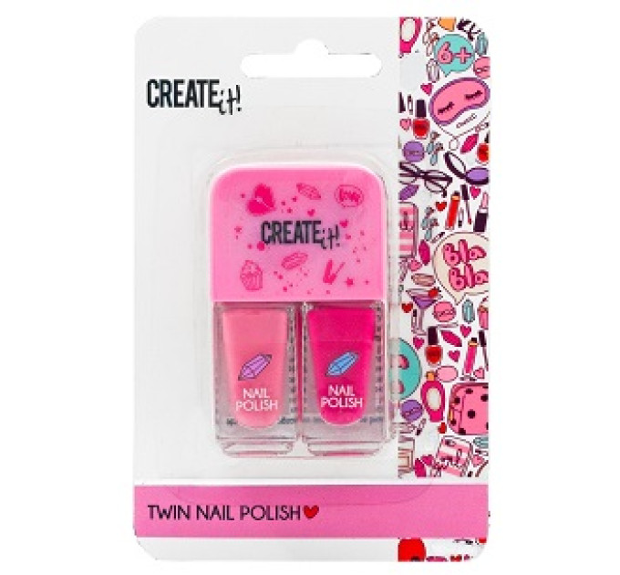 Create it! Набір лаків для нігтів Create It! Дуо 2 в 1 в асортименті