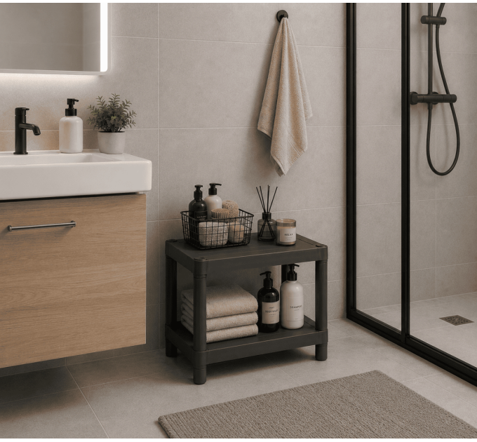 Violet House Етажерка 2-х ярусна Violet House 6032 Olympic GREY 27х42х39 см