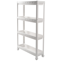 Етажерка 4-х ярусна Violet House 6014 Long Shelf WHITE 54х18х91 см 