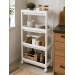 Violet House Етажерка 4-х ярусна Violet House 6014 Long Shelf WHITE 54х18х91 см