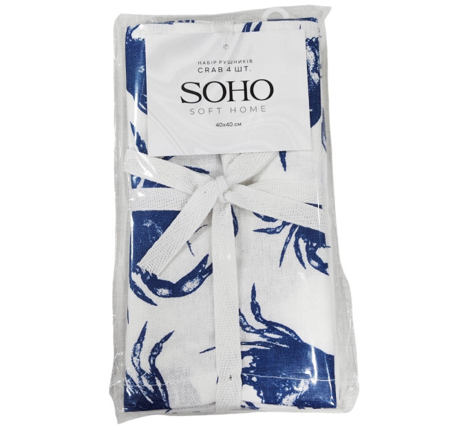 SOHO Набір рушників Soho 40x60см Crab 4 шт