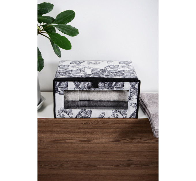 Idea Home Органайзер Idea Home NP-256 Anthracite Flowers 40x32x20 см