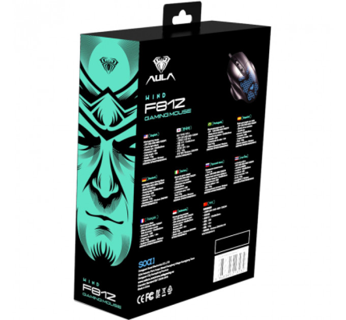 Мишка Aula F812 USB Black (6948391213132)