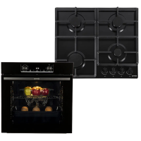 Електрична духова шафа + газова варильна поверхня Gorenje SET BLACK GAS BO6735E02BK + G641EB