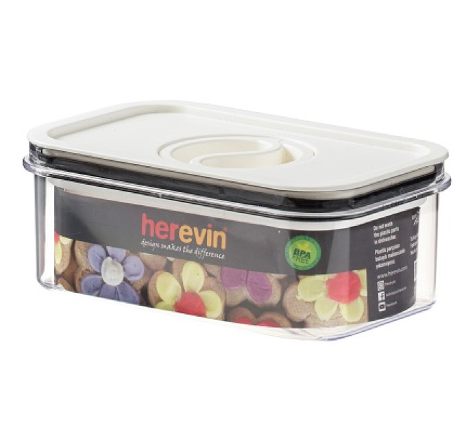 Herevin Контейнер HEREVIN Canister-Vacuum Lid-White-Black 0.6 л (161174-000)
