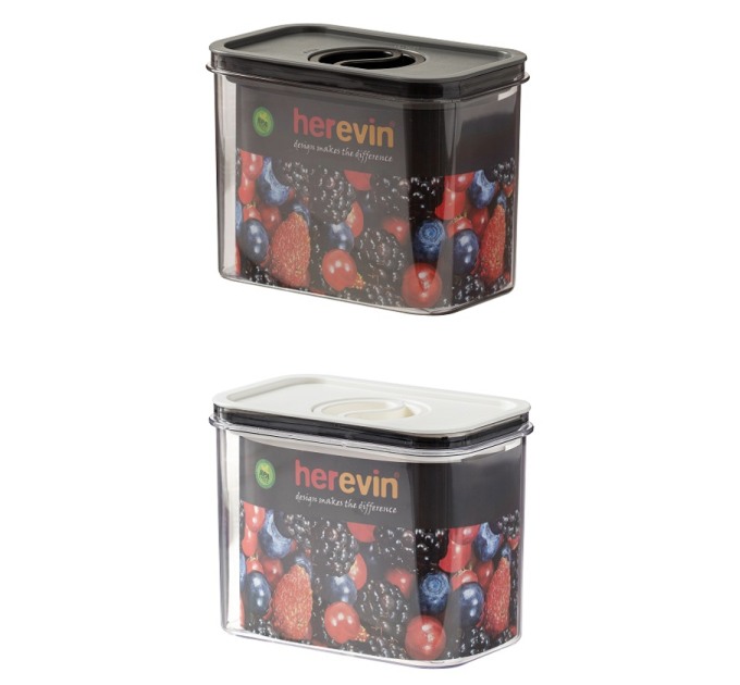 Herevin Контейнер HEREVIN Canister-Vacuum Lid-White-Black 1.2 л (161179-000)