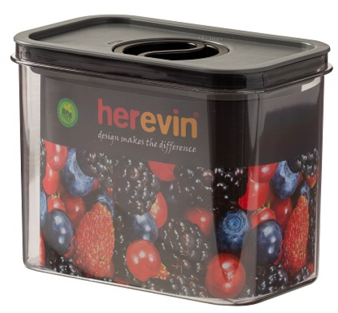 Herevin Контейнер HEREVIN Canister-Vacuum Lid-White-Black 1.2 л (161179-000)