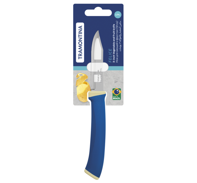 Tramontina Ніж для овочів Tramontina Felice blue, 78 мм