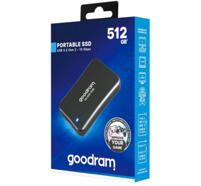 Накопичувач SSD USB 3.2 512GB HL200 Goodram (SSDPR-HL200-512)